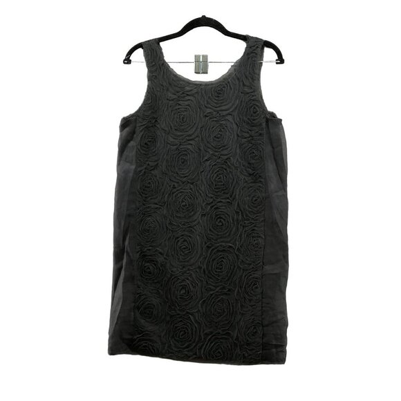 J. Crew Dresses & Skirts - J.‎ Crew Sleeveless Mini Dress Womens 2 Black 3D Floral Applique Shift Formal